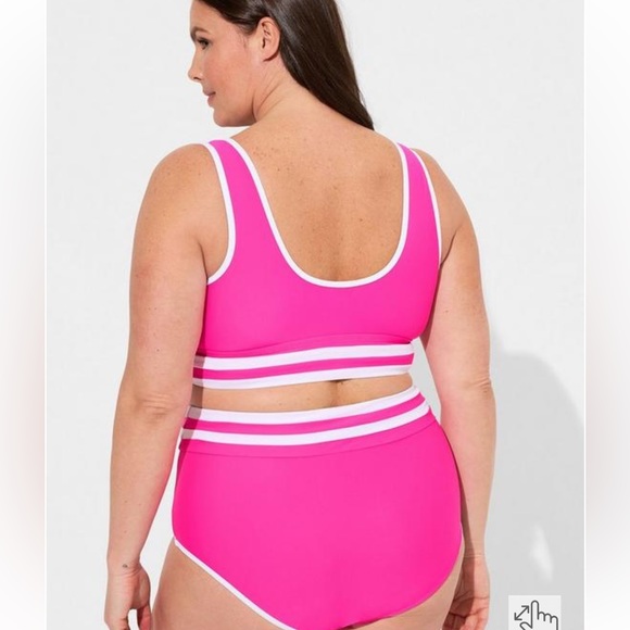 New! Set! Torrid 3 Banding Swim Bathing Suit 3X - Picture 3 of 3